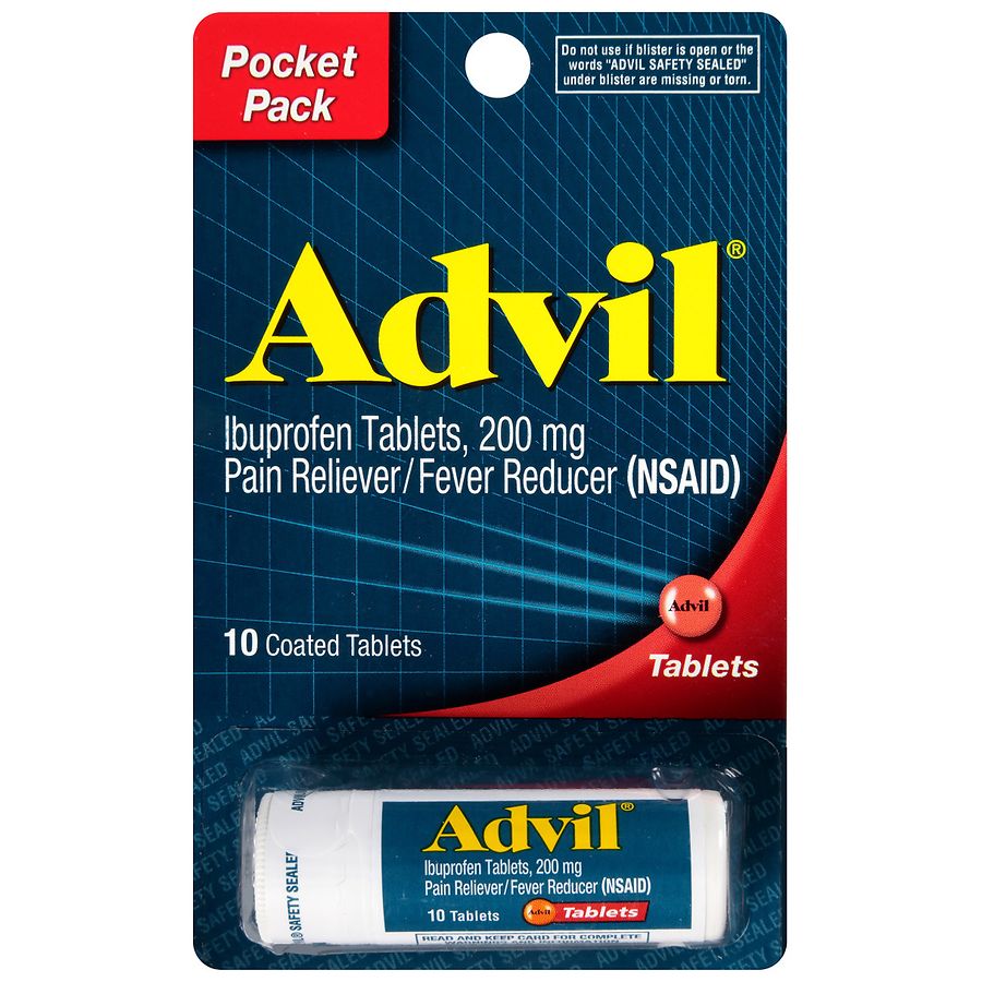 Advil Ibuprofen Pain Reliever/ Fever Reducer Tablets, 200 mg | Walgreens