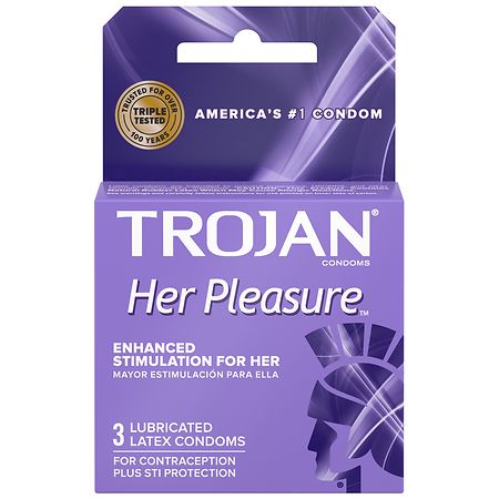 Trojan Her Pleasure Her Pleasure Sensations Lubricated Condoms