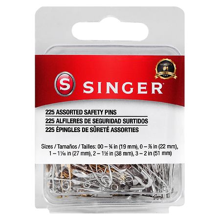 Singer Safety Pins Nickel & Brass