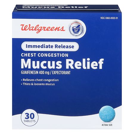 Walgreens Chest Congestion Mucus Relief Tablets