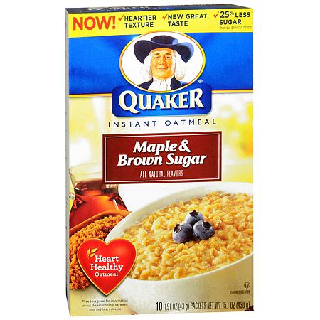 Quaker Oats Instant Oatmeal Maple & Brown Sugar