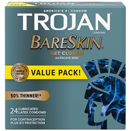Trojan BareSkin Thin Premium Lubricated Condoms