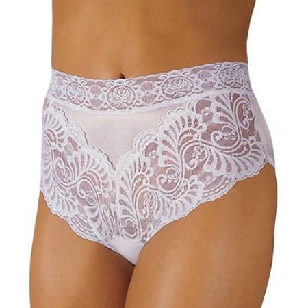 Wearever Reusable Women's Lovely Lace Trim Incontinence Panty, White