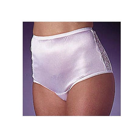 Wearever Reusable Women's Nylon and Lace Incontinence Panty XXXL White