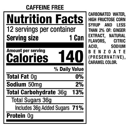 Canada Dry Ginger Ale Ginger Ale, 12 pack