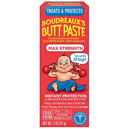 Boudreaux's Butt Paste Diaper Rash Ointment, Max Strength