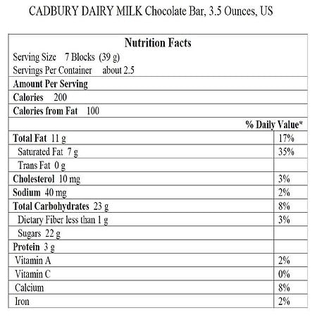 Barre Chocolatée Cadbury Dairy Milk 53g