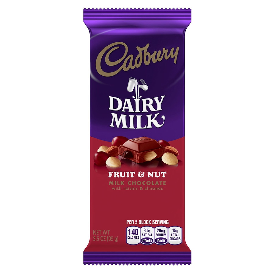 Cadbury Dairy Milk Fruit & Nut Milk Chocolate Bar Fruit & Nut