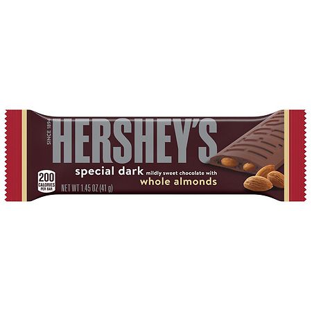 Hershey's Candy, Bar Chocolate with Whole Almonds