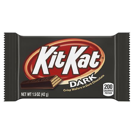 Kit Kat Dark Chocolate Wafer Candy, Individually Wrapped, Bar
