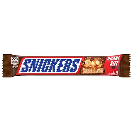 Snickers Share Size Candy Bar Peanuts, Caramel & Milk Chocolate