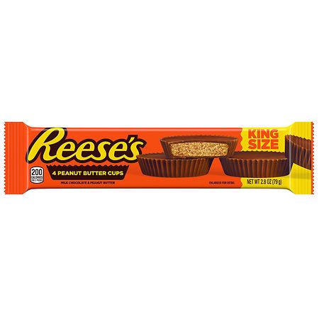 Reese's King Size Cups Candy, Individually Wrapped Milk Chocolate Peanut  Butter