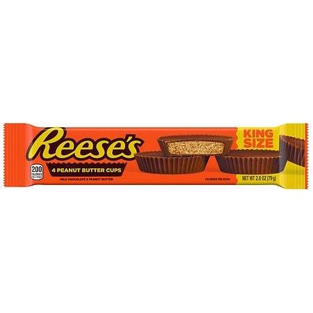 REESE'S Milk Chocolate Peanut Butter Cups Standard Size 1.5oz Candy Bar