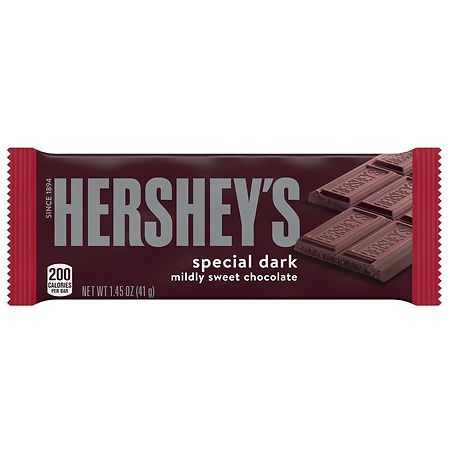 Hershey's Kisses Special Dark Mildly Sweet Dark Chocolate Candy,  Individually Wrapped, 10 Oz, Share Bag
