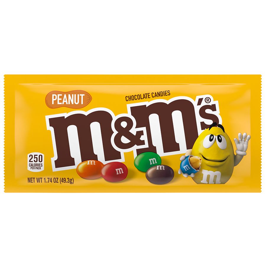  M&M's Peanut Chocolate Candy (1.74 Ounce, 48 Count) : Grocery &  Gourmet Food