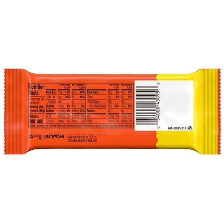 REESE'S King Size Milk Chocolate Peanut Butter Cups 2.8 oz. - 144/Case