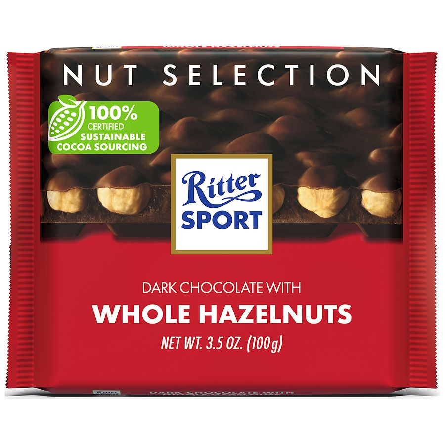 Ritter Sport Dark Chocolate Bar Whole Hazelnut