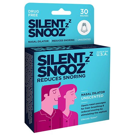 Silent Snooz Nasal Dilator Anti-Snore Device - Reusable Unscented