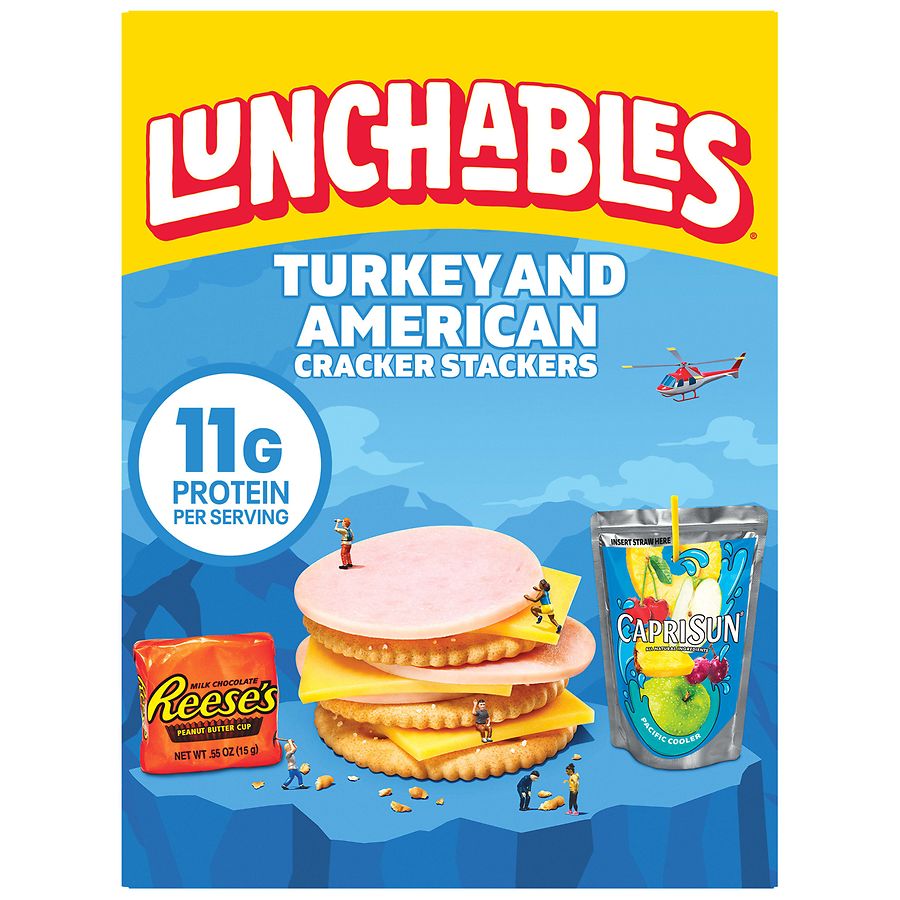 Lunchables Turkey American Cracker Stackers Fun Pack Turkey + American