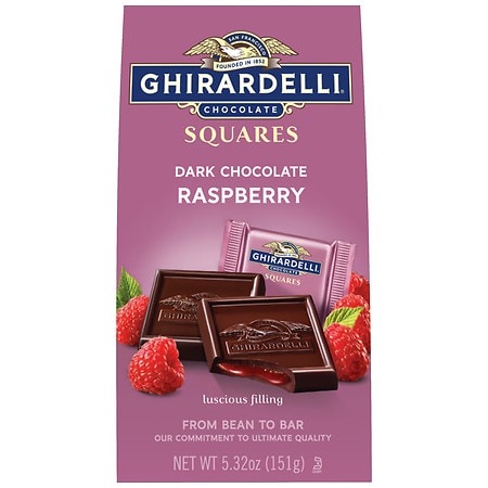 Ghirardelli Chocolate Squares Bag Dark Chocolate with Raspberry Filling