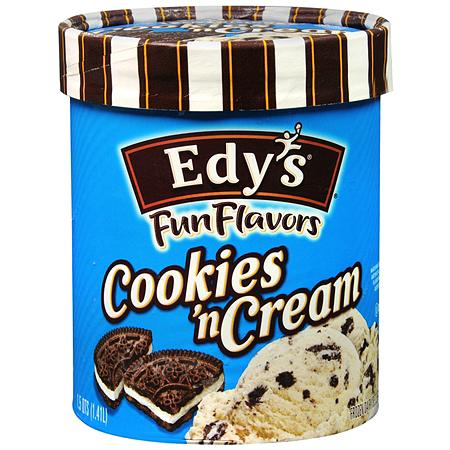 Edy's Fun Flavors Ice Cream Cookies & Cream