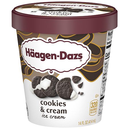 Haagen Dazs Cookies & Cream Ice Cream Cookies & Cream | Walgreens