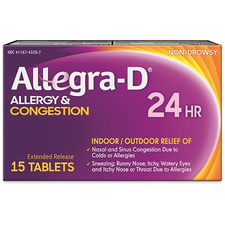 Allegra-D Allergy & Congestion Relief Tablets