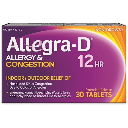 Allegra-D Allergy & Congestion Relief Tablets