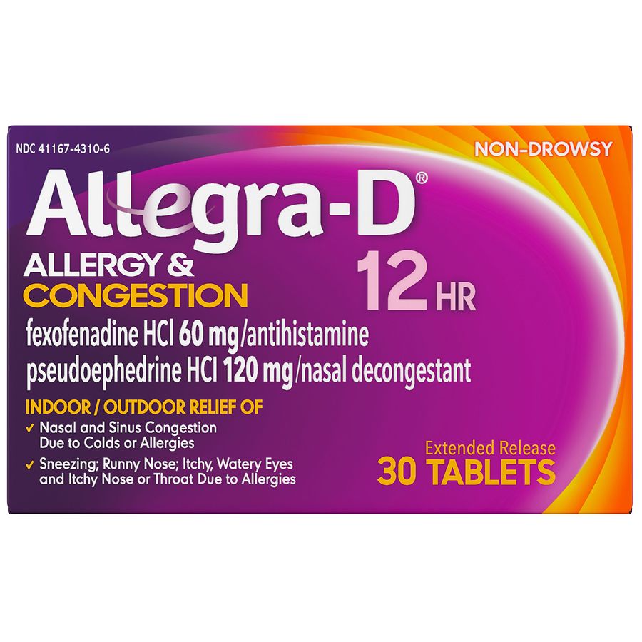 AllegraD Allergy & Congestion Relief Tablets Walgreens