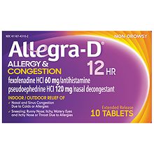 Allegra-D Allergy & Congestion Relief Tablets | Walgreens