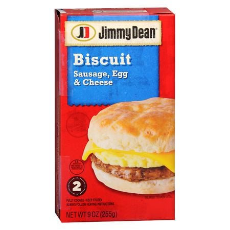 Jimmy Dean Frozen Biscuit Sandwiches Sausage, Egg & Cheese