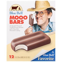 Blue Bell Mooo Bars Mooo, 12 pk | Walgreens