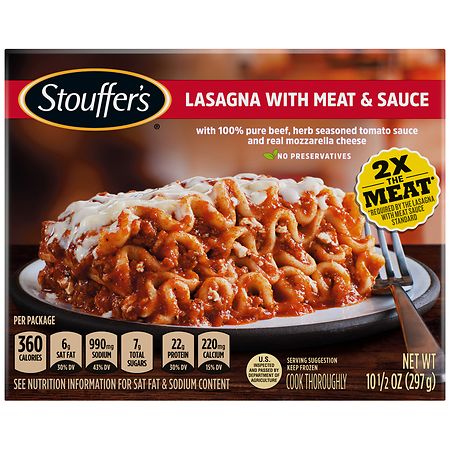 Stouffer's Lasagna with Meat & Sauce, Frozen Meal Lasagna with Meat & Sauce