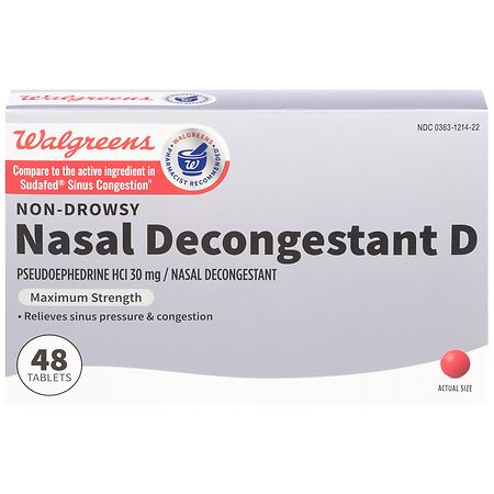 Walgreens Nasal Decongestant D Tablets