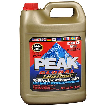 Peak Global Lifetime 50/50 Prediluted Antifreeze & Coolant Liquid