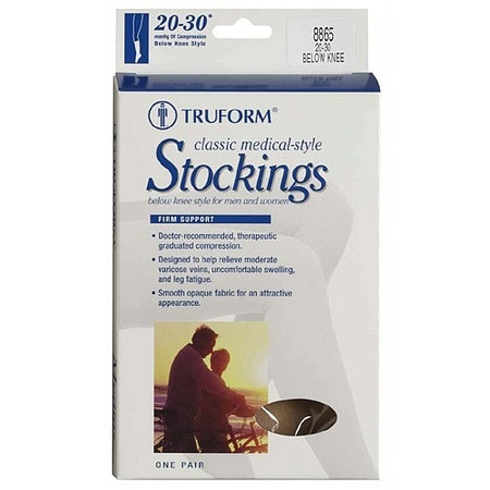 Truform Stocking, Below Knee Closed Toe Style (Firm) 20-30mm Large