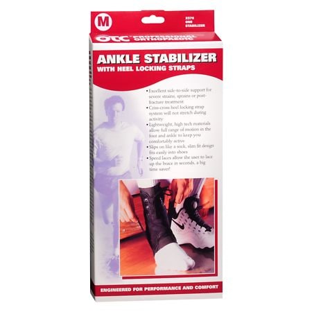 UPC 048503237639 product image for OTC Professional Orthopaedic Ankle Stabilizer with Heel Locking Straps Black - M | upcitemdb.com