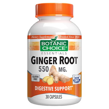 Botanic Choice Ginger Root Capsules 550mg