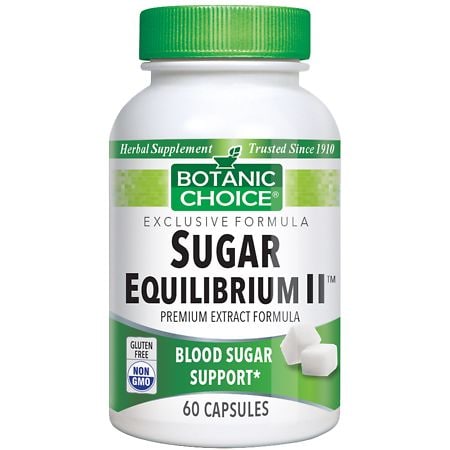 Botanic Choice Sugar Equilibrium II Herbal Supplement Capsules
