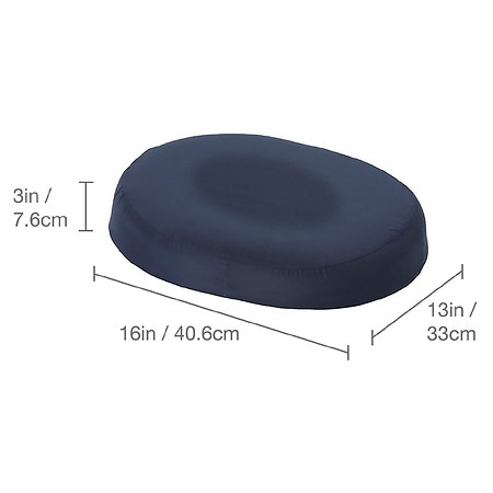 DMI Donut Seat Cushion All-Day Comfort Pillow 16 inch Navy