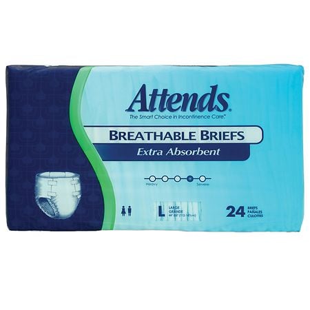 Attends Extra Absorbent Breathable Briefs Large