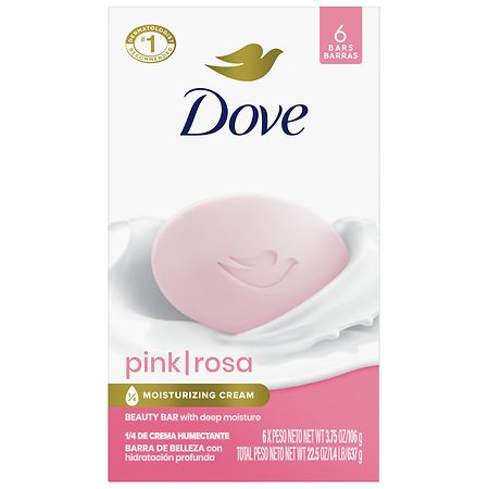 Dove Beauty Bar Gentle Skin Cleanser Pink Pink