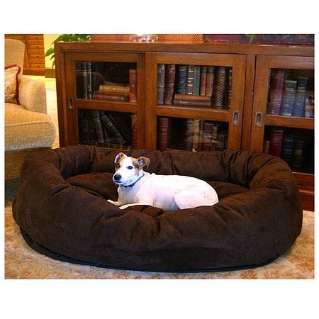 Majestic Pet Products Bagel Dog Pet Bed 52 inch Chocolate