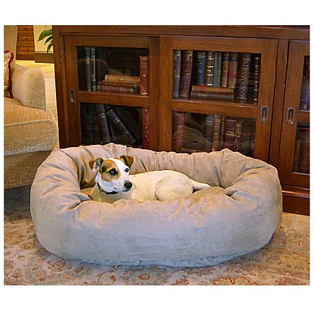 Majestic Pet Products Bagel Dog Pet Bed 40 inch Stone