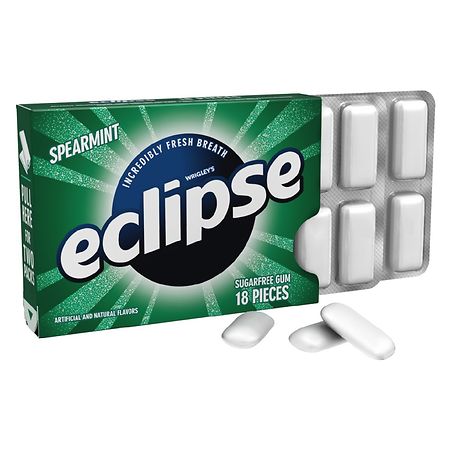 Eclispe Spearmint Sugarfree Gum - 60 count tube, 6 pack
