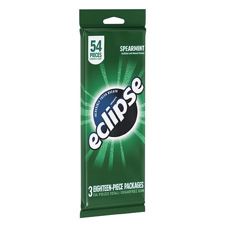 Eclispe Spearmint Sugarfree Gum - 60 count tube, 6 pack
