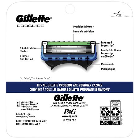 Gillette lame Fusion 5 Proglide/Power USA conf. 8 pz.