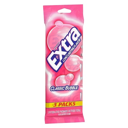 Extra Sugarfree Gum Classic Bubble Gum