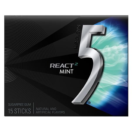 Five React Mint Sugarfree Gum React Mint