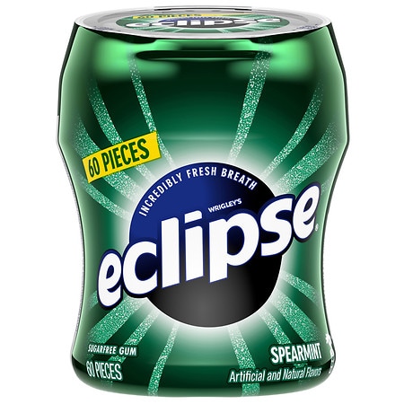 Eclipse Spearmint Sugar Free Chewing Gum Bulk Bottle Spearmint